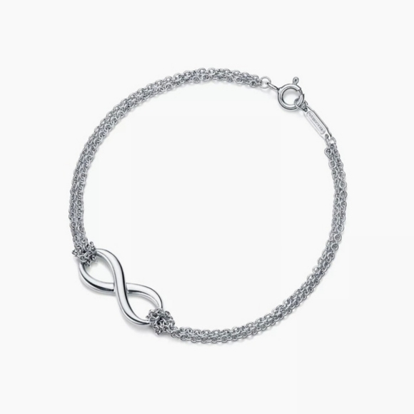 Tiffany & Co, 925 Silver Infinity bracelet, size S Authentic - Picture 8 of 10